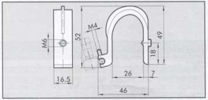 REED SWITCH BRKT 200MM