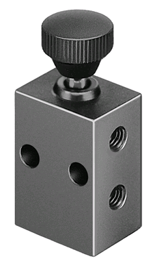 PUSH-BUTTON ACTUATED 3/2 POPPET VALVE K-3-M5