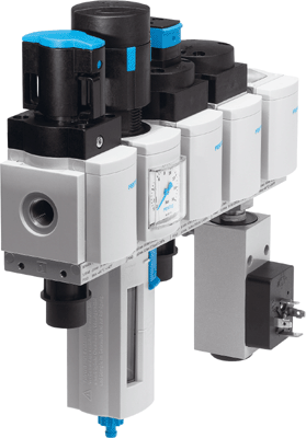 COMBO UNIT series MS4 G1/4<br>With gauge & wall brackets MSB4-1/4:C1J2D1A1F3-WP