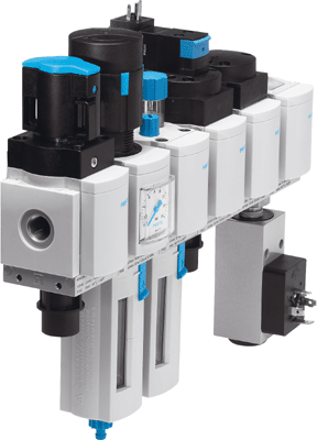 COMBO UNIT series MS4 G1/4<br>With gauge & wall brackets MSB4-1/4:C1J2M1D1A1F3-WP